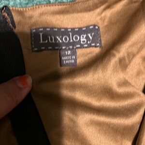 Luxology Tan and Black Dress